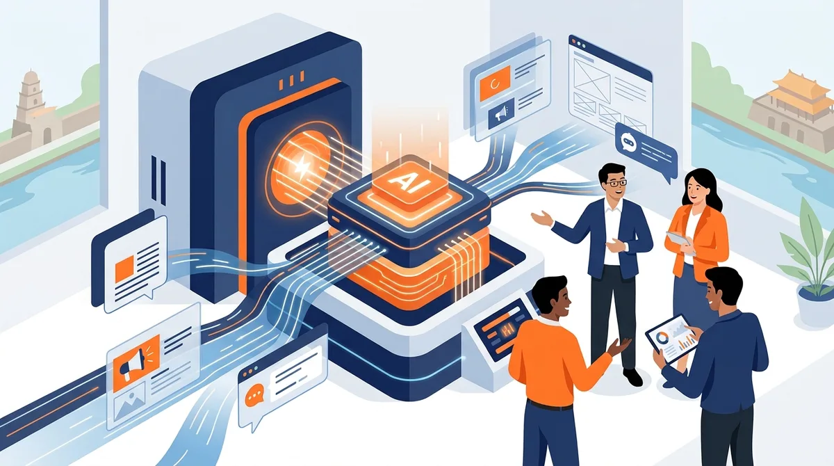 Dịch Vụ Marketing Bằng AI tại Huế — AI Lo Phần Nặng, Đội Ngũ Tập Trung Chốt